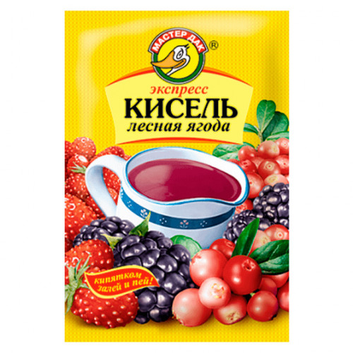 Кисель (брикет) Плодово-ягодный+ 10 витаминов 220гр/48шт (МД)