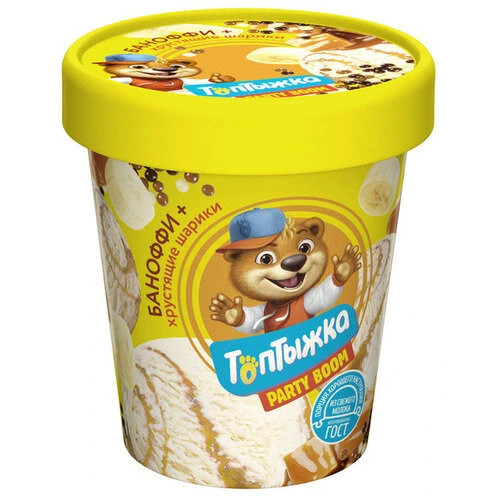 Мороженое пломбир с ароматом ванили с наполнителем со вкусом 