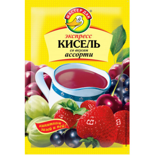 Экспресс-кисель Ассорти 30гр/50шт МастерДак