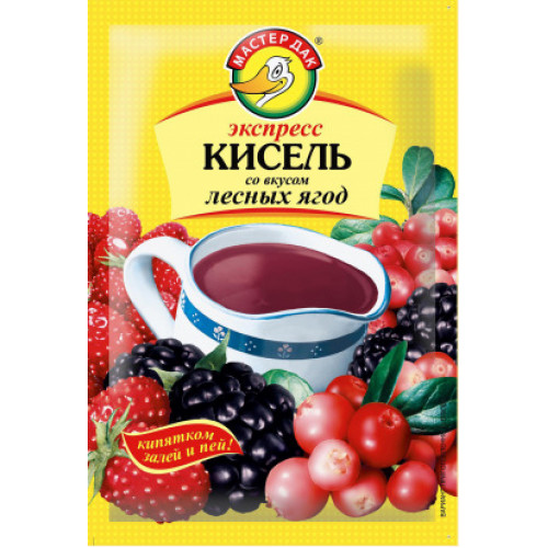 Экспресс-кисель Лесная Ягода 30гр/50шт МастерДак